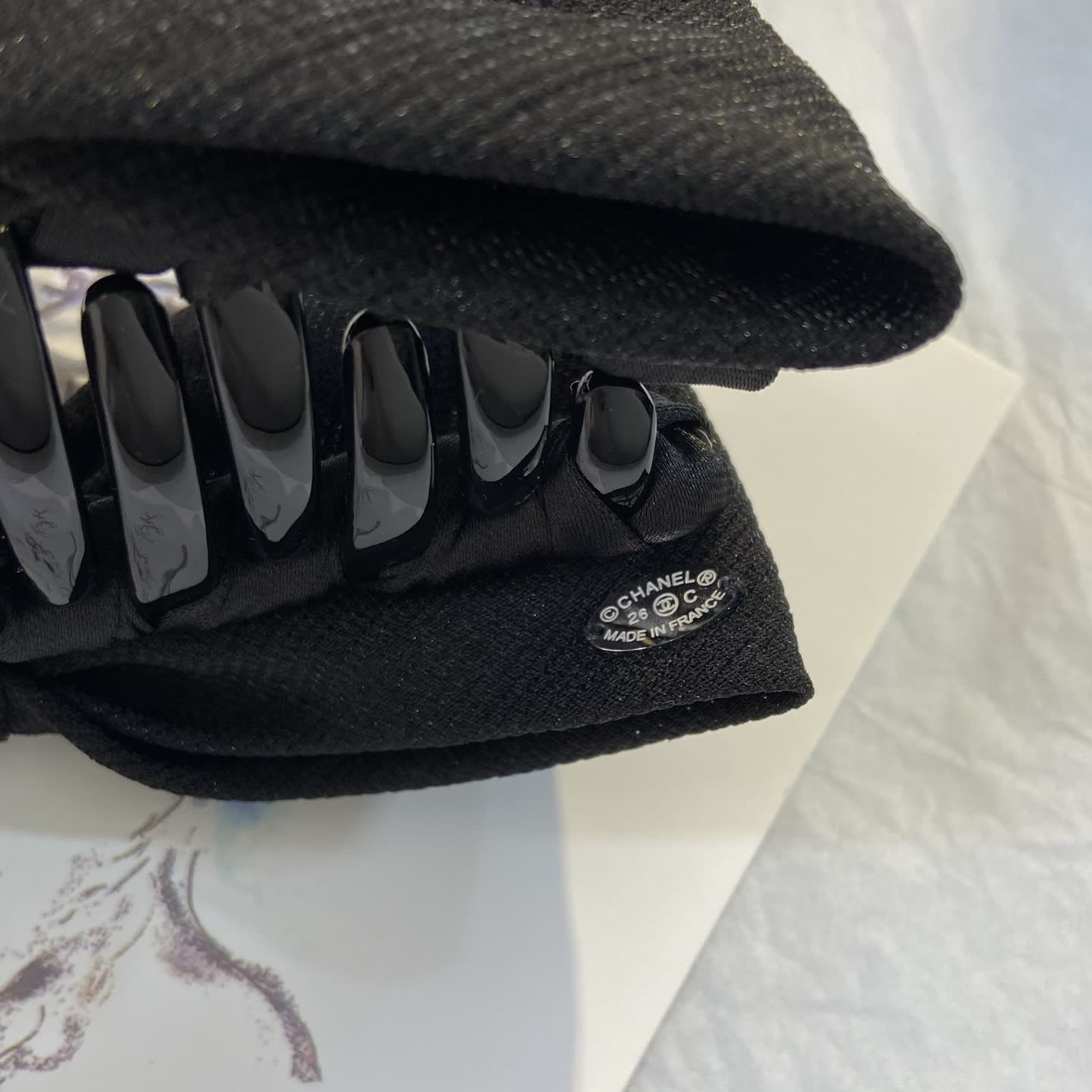 Chanel Black Bow Hair Clip-XF1117
